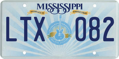 MS license plate LTX082