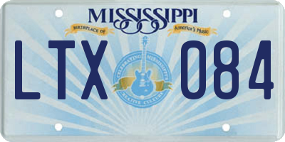 MS license plate LTX084