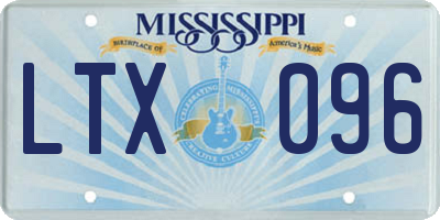 MS license plate LTX096
