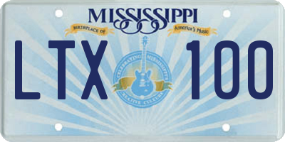 MS license plate LTX100