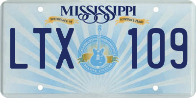 MS license plate LTX109