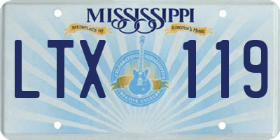 MS license plate LTX119