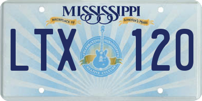 MS license plate LTX120