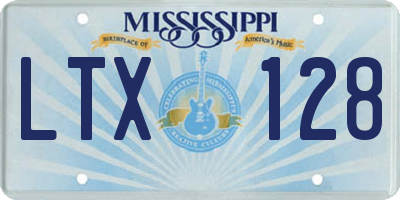 MS license plate LTX128