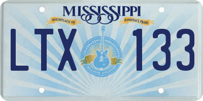 MS license plate LTX133