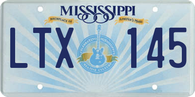 MS license plate LTX145