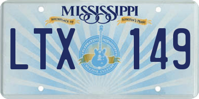MS license plate LTX149