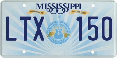 MS license plate LTX150