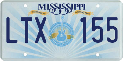 MS license plate LTX155