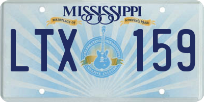 MS license plate LTX159