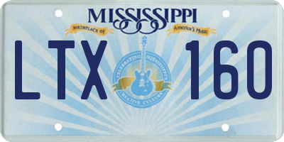 MS license plate LTX160