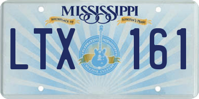 MS license plate LTX161