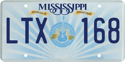 MS license plate LTX168