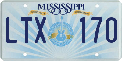 MS license plate LTX170