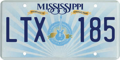 MS license plate LTX185