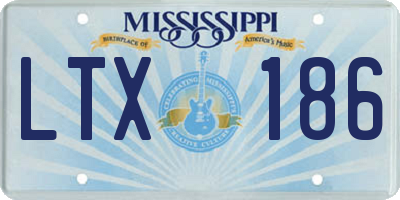 MS license plate LTX186