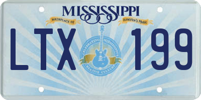 MS license plate LTX199