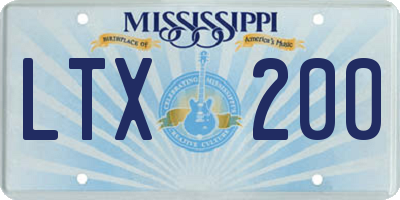 MS license plate LTX200