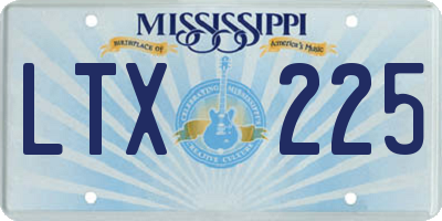 MS license plate LTX225