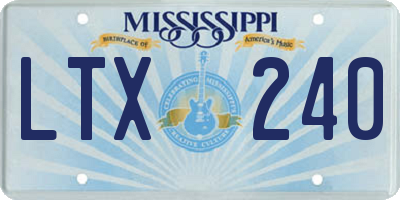 MS license plate LTX240