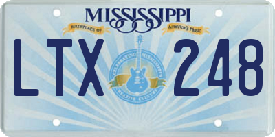 MS license plate LTX248