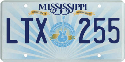 MS license plate LTX255