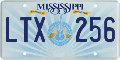 MS license plate LTX256