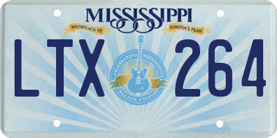 MS license plate LTX264