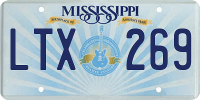 MS license plate LTX269