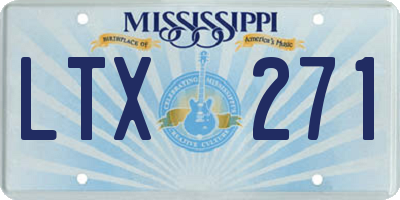 MS license plate LTX271