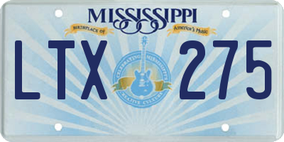 MS license plate LTX275