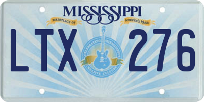 MS license plate LTX276