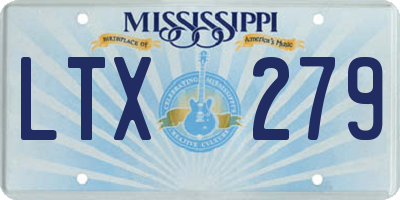 MS license plate LTX279