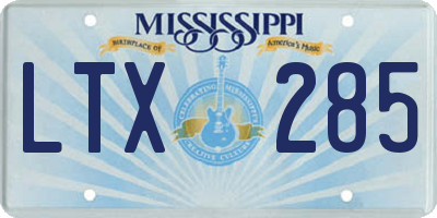MS license plate LTX285