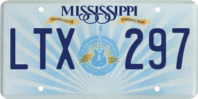 MS license plate LTX297