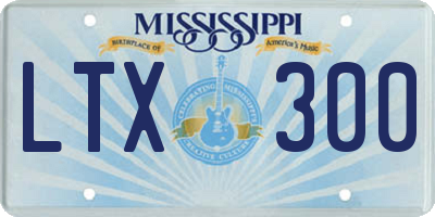 MS license plate LTX300