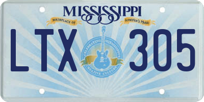 MS license plate LTX305