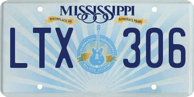 MS license plate LTX306