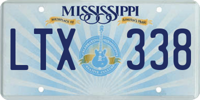 MS license plate LTX338