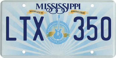 MS license plate LTX350