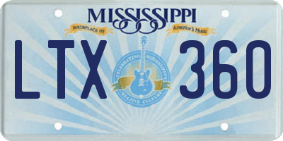 MS license plate LTX360