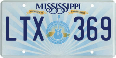MS license plate LTX369