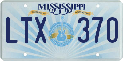 MS license plate LTX370