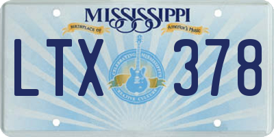 MS license plate LTX378