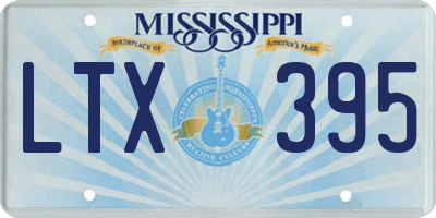MS license plate LTX395