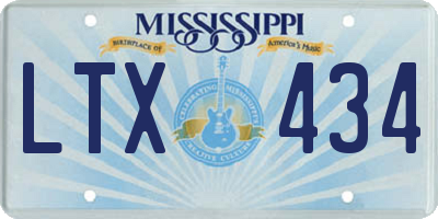 MS license plate LTX434