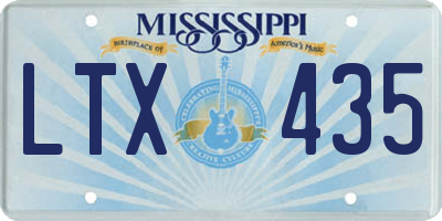 MS license plate LTX435