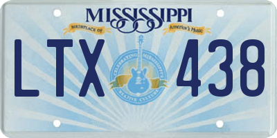 MS license plate LTX438