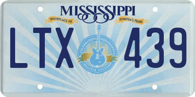 MS license plate LTX439