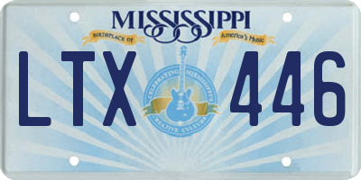 MS license plate LTX446